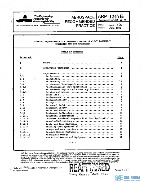 SAE ARP1247B PDF SAE ARP1247B PDF