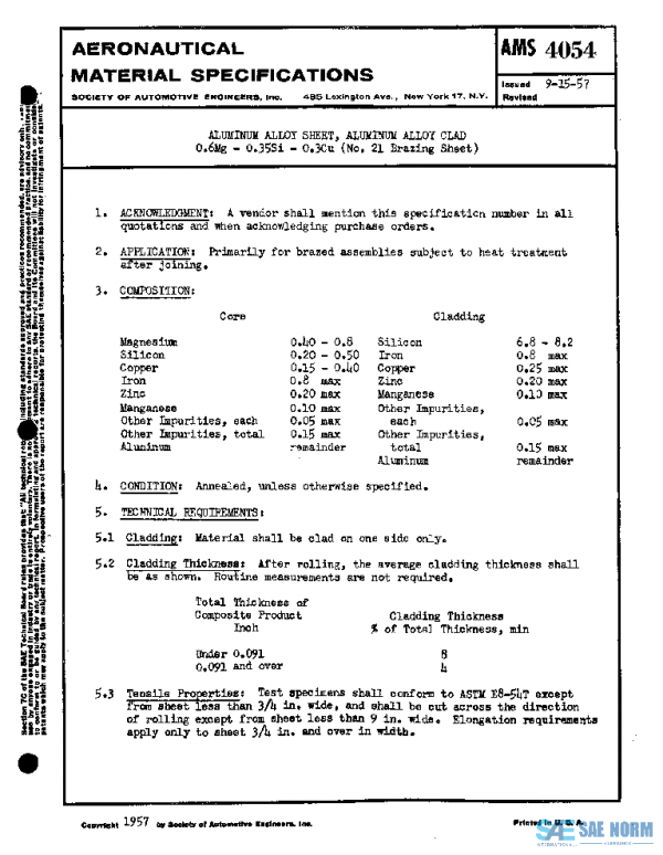 SAE AMS4054 PDF SAE AMS4054 PDF