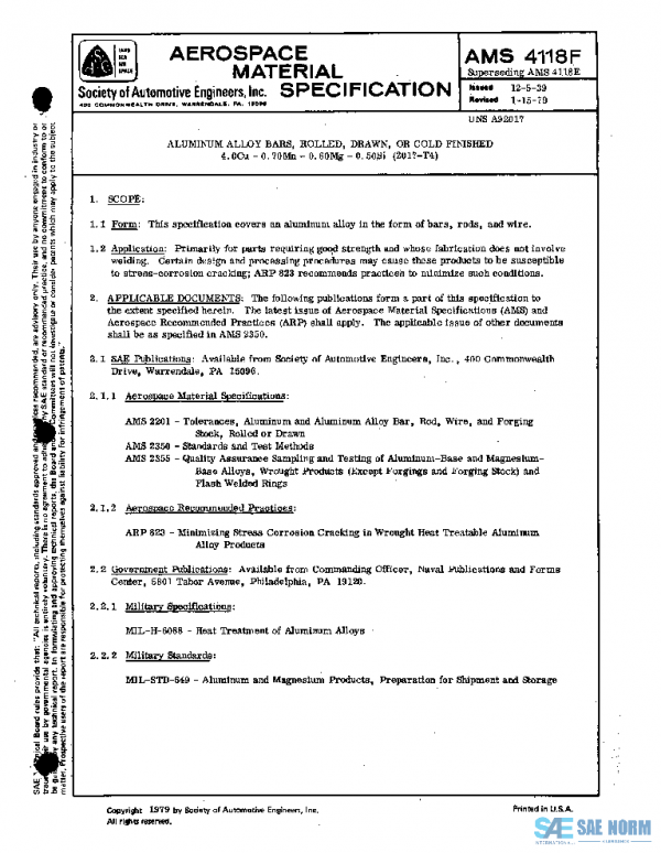SAE AMS4118F PDF SAE AMS4118F PDF