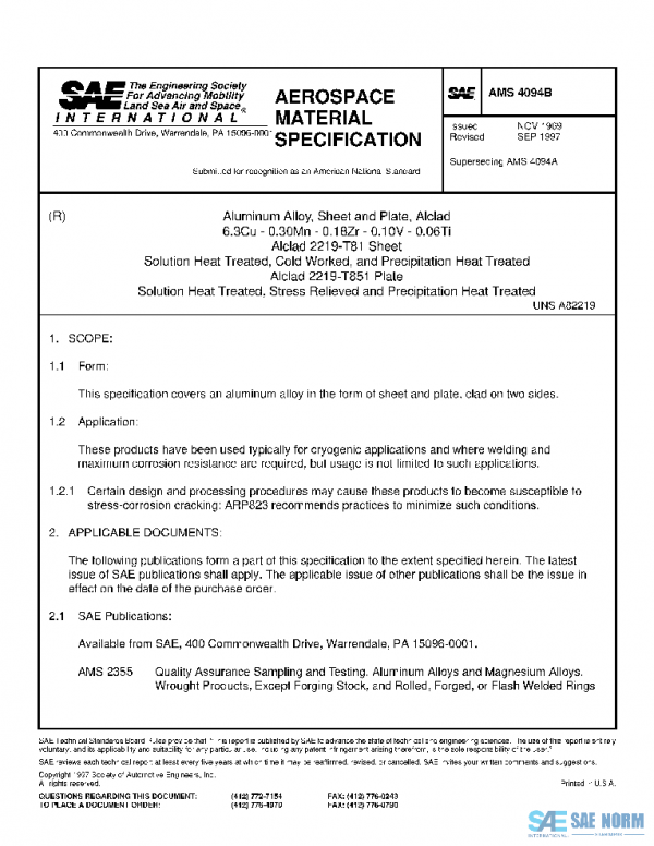 SAE AMS4094B PDF