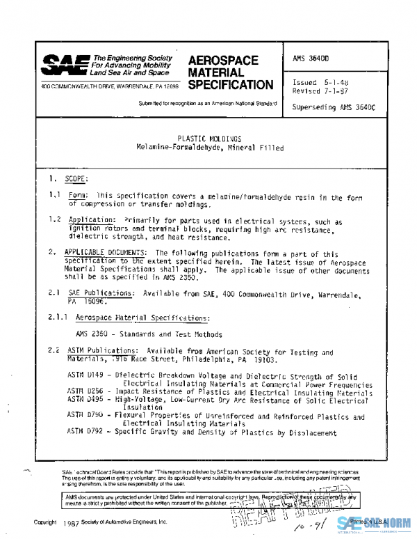 SAE AMS3640D PDF