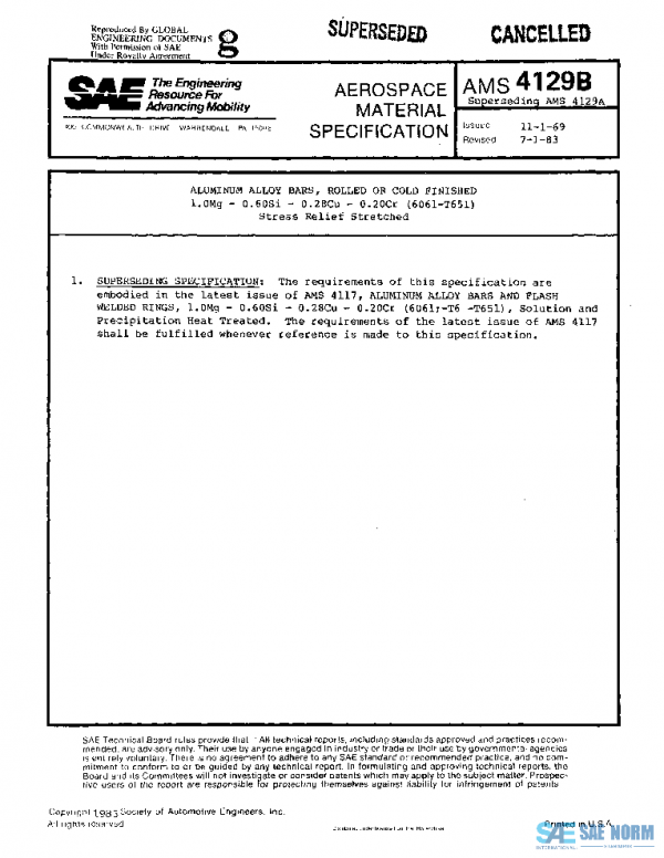 SAE AMS4129B PDF