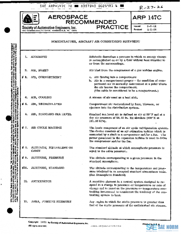 SAE ARP147C PDF