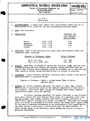 SAE AMS5010B PDF SAE AMS5010B PDF
