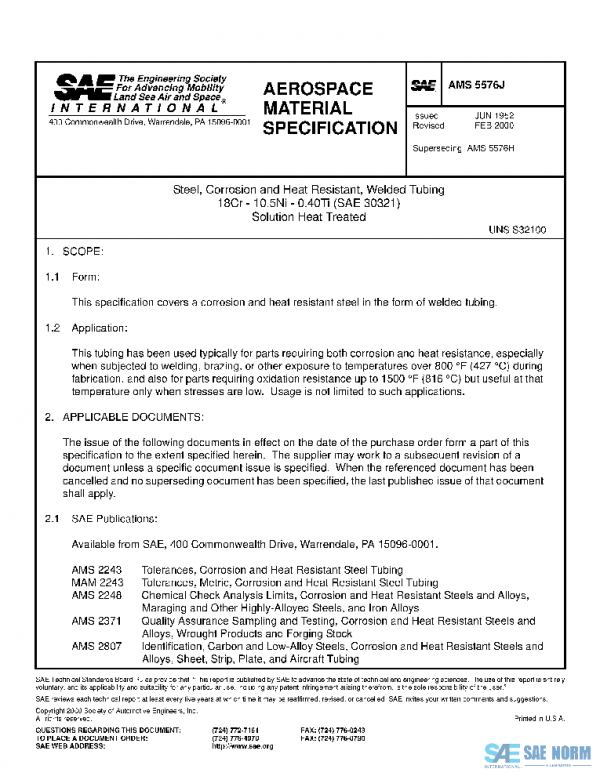 SAE AMS5576J PDF SAE AMS5576J PDF