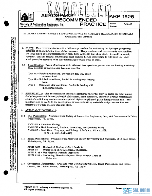 SAE ARP1525 PDF SAE ARP1525 PDF