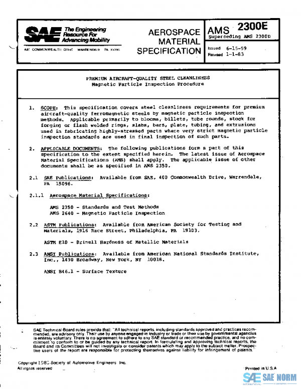 SAE AMS2300E PDF
