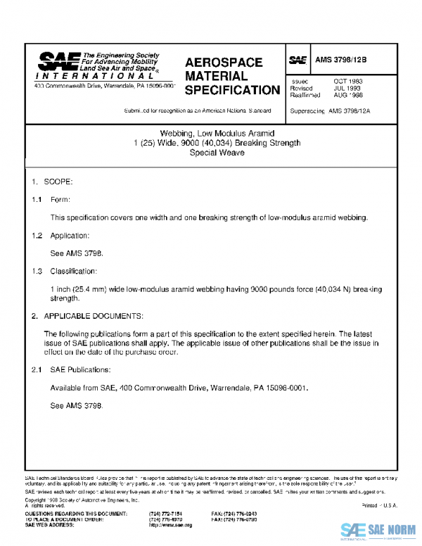 SAE AMS3798/12B PDF