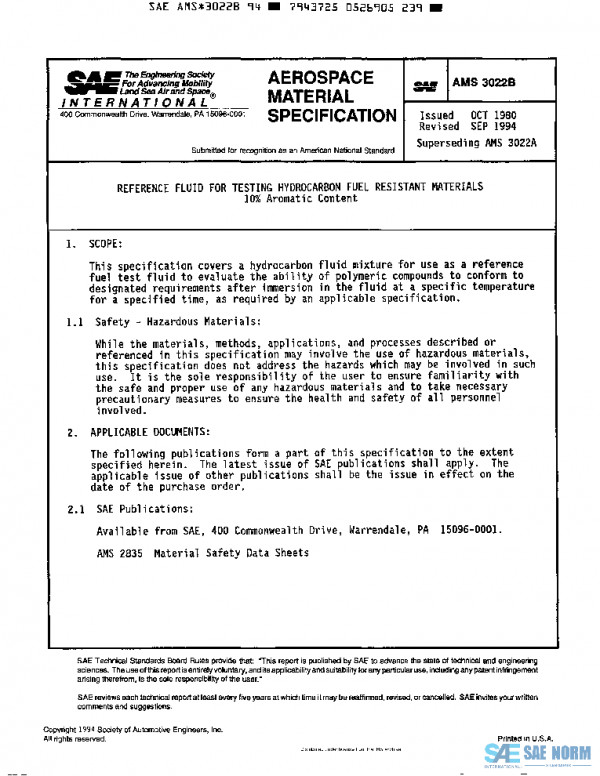 SAE AMS3022B PDF