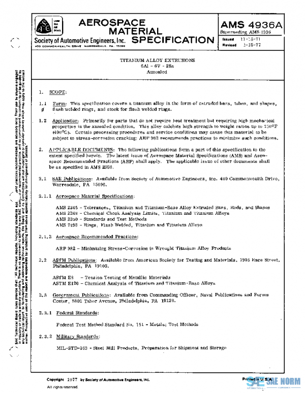 SAE AMS4936A PDF SAE AMS4936A PDF