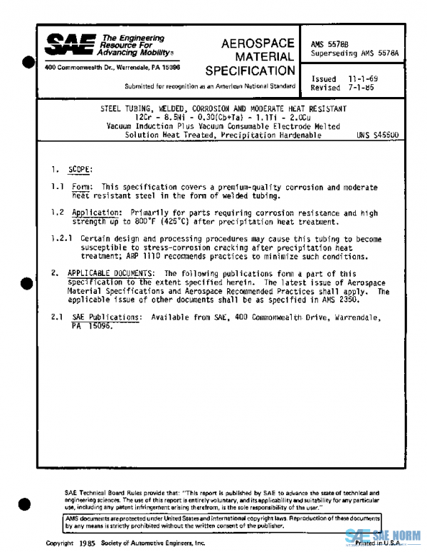 SAE AMS5578B PDF SAE AMS5578B PDF