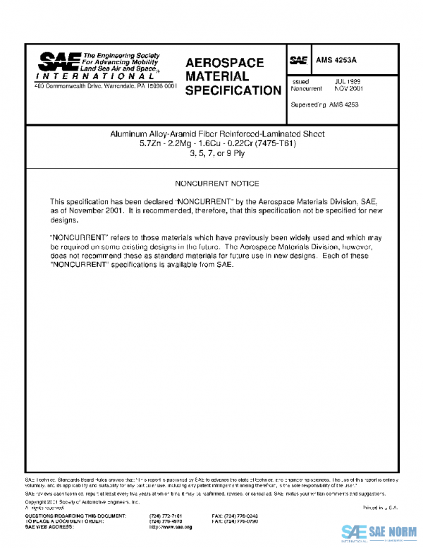 SAE AMS4253A PDF SAE AMS4253A PDF