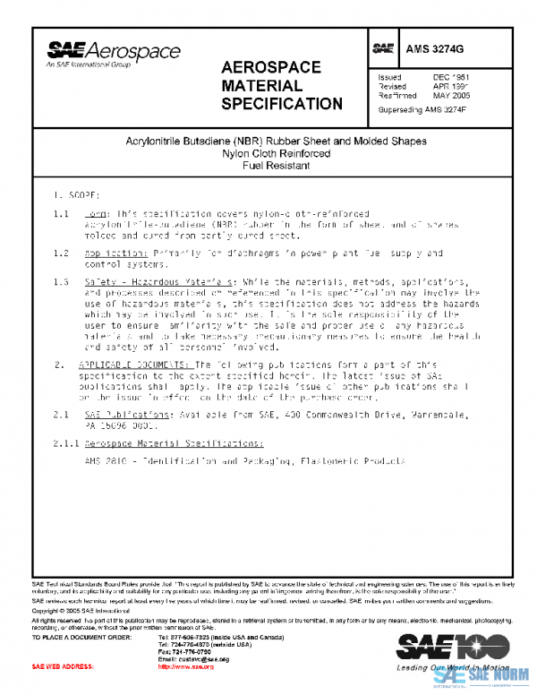 SAE AMS3274G PDF SAE AMS3274G PDF