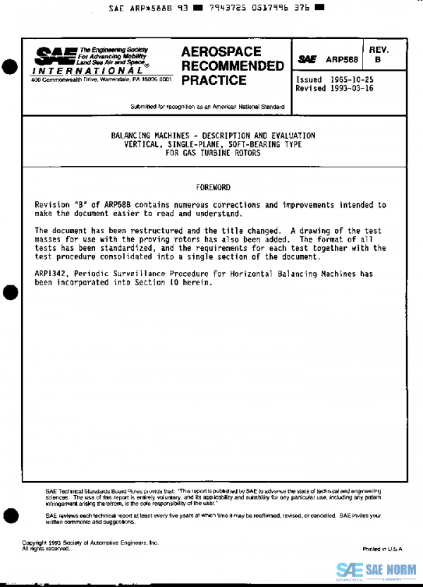 SAE ARP588B PDF