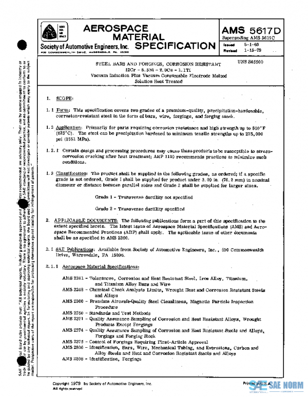 SAE AMS5617D PDF SAE AMS5617D PDF