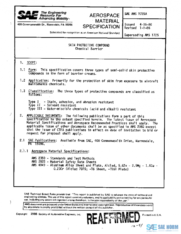 SAE AMS1725A PDF