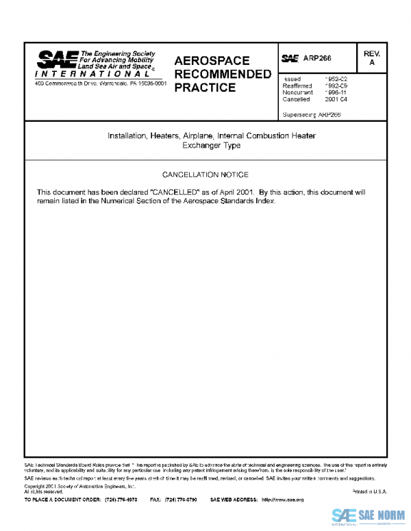SAE ARP266A PDF