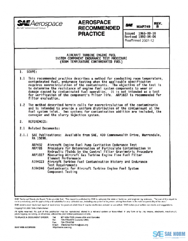 SAE MAP749B PDF