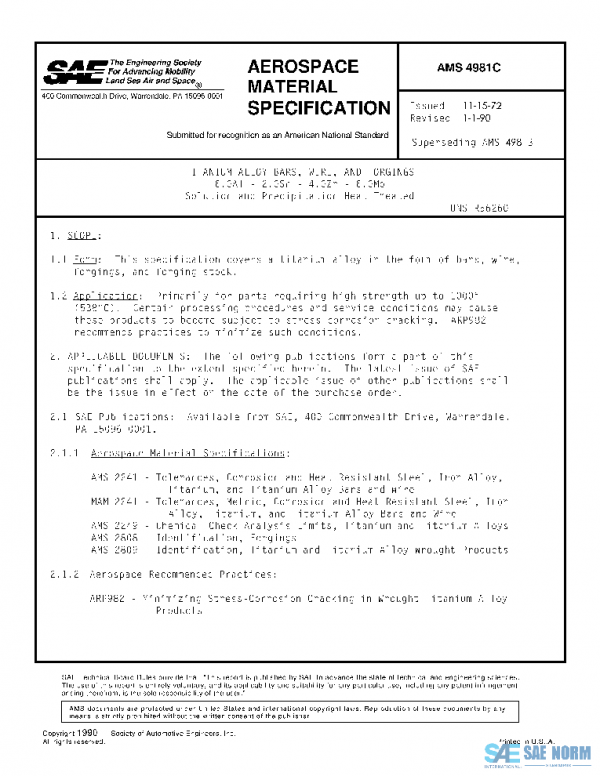 SAE AMS4981C PDF SAE AMS4981C PDF