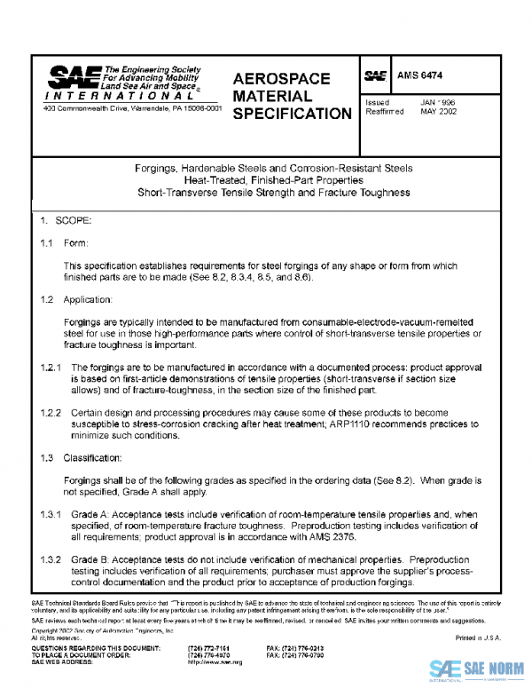 SAE AMS6474 PDF