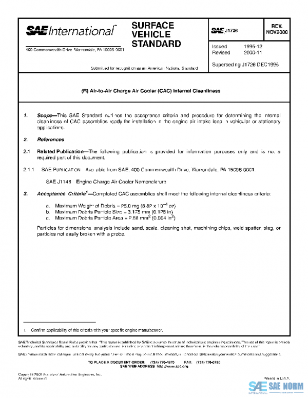 SAE J1726_200011 PDF