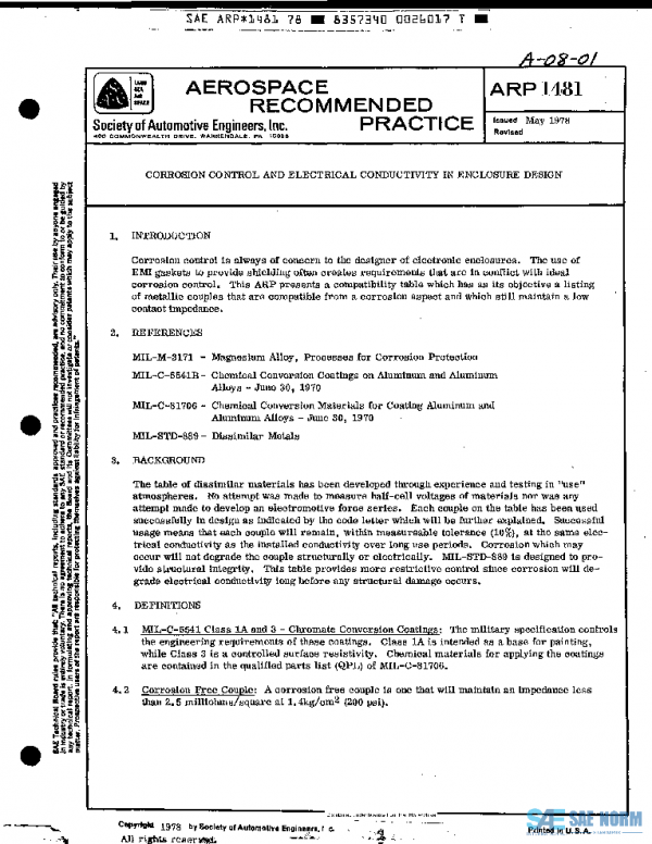 SAE ARP1481 PDF SAE ARP1481 PDF