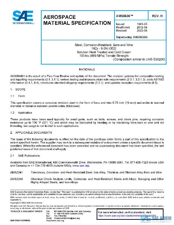 SAE AMS5636H PDF