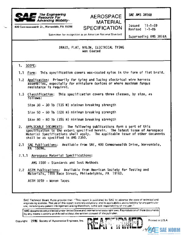 SAE AMS3816B PDF SAE AMS3816B PDF