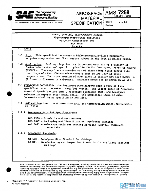 SAE AMS7259 PDF SAE AMS7259 PDF