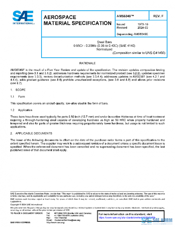 SAE AMS6349F PDF SAE AMS6349F PDF