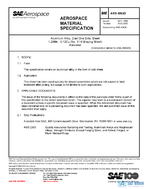 SAE AMS4063D PDF SAE AMS4063D PDF