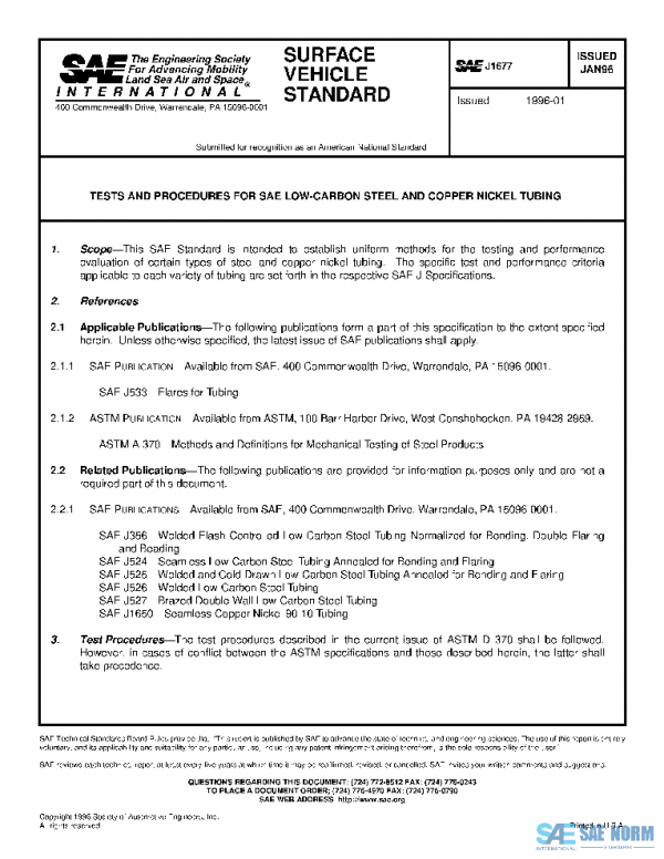 SAE J1677_199601 PDF SAE J1677_199601 PDF