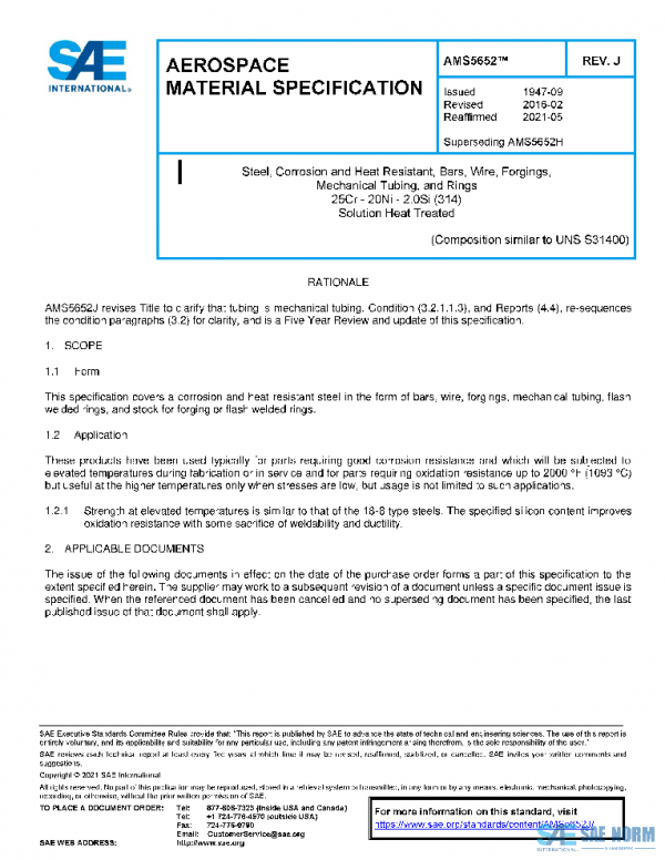 SAE AMS5652J PDF