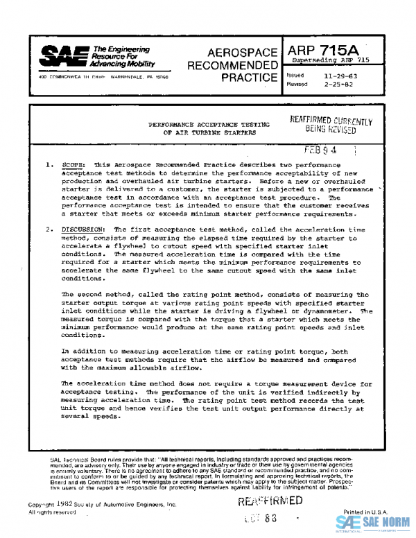 SAE ARP715A PDF