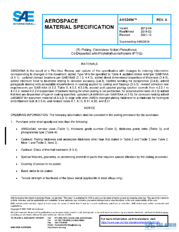 SAE AMS2454A PDF SAE AMS2454A PDF