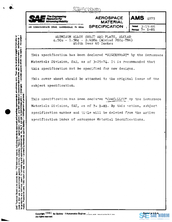 SAE AMS4075 PDF SAE AMS4075 PDF