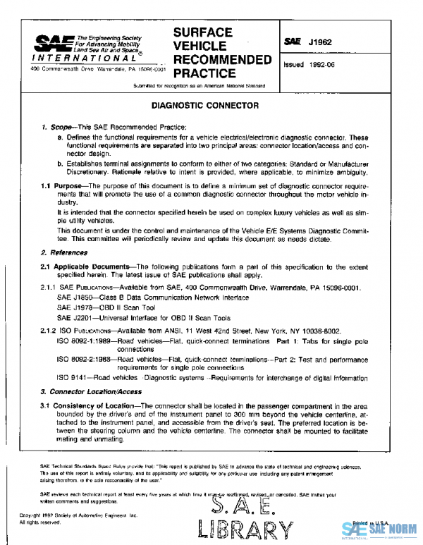 SAE J1962_199206 PDF SAE J1962_199206 PDF