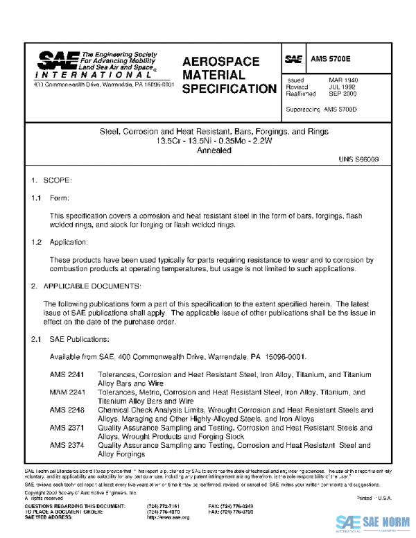 SAE AMS5700E PDF