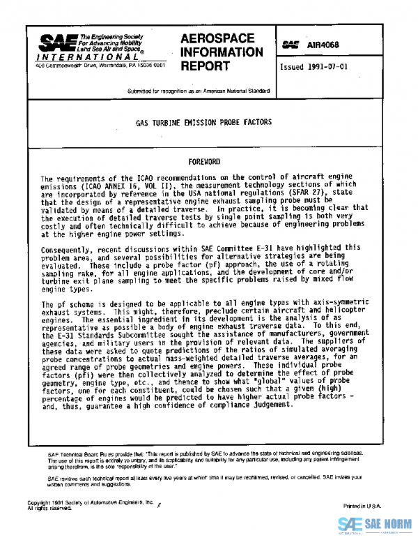 SAE AIR4068 PDF