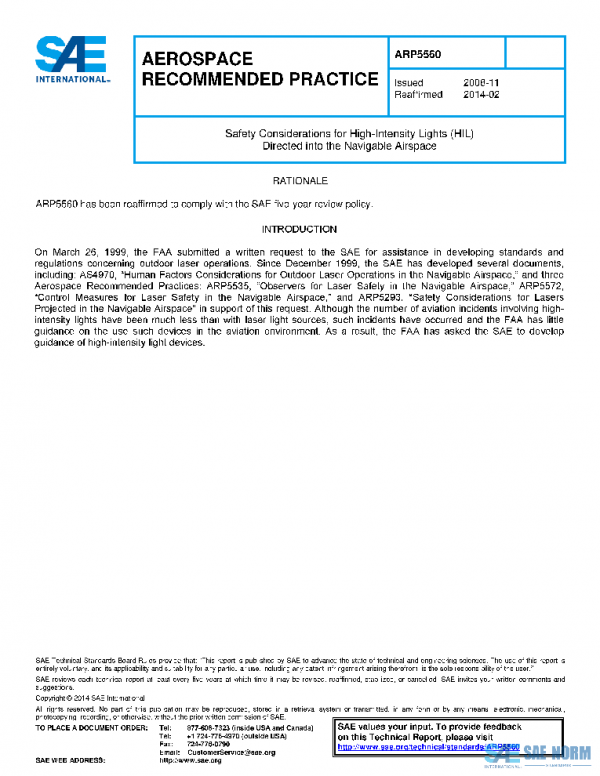 SAE ARP5560 PDF