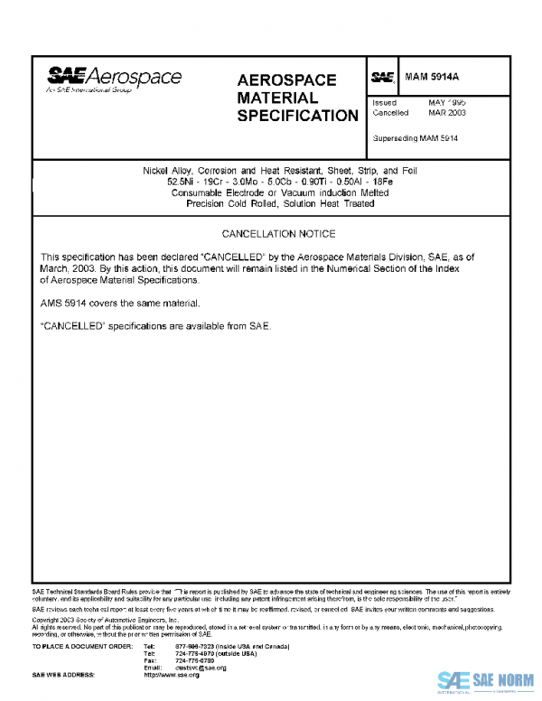 SAE MAM5914A PDF