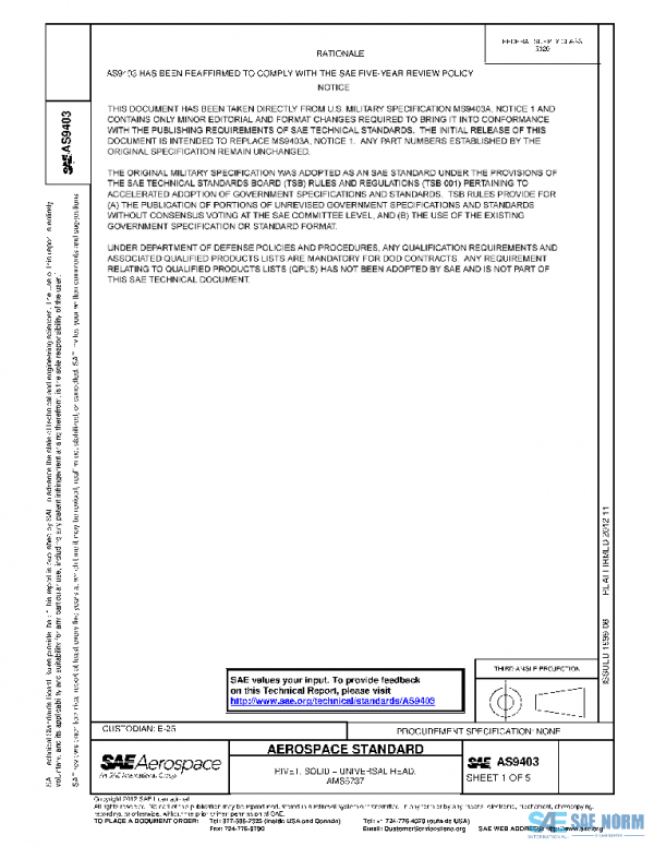 SAE AS9403 PDF