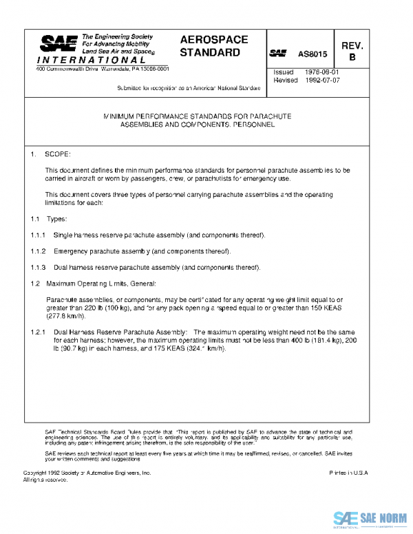 SAE AS8015B PDF SAE AS8015B PDF