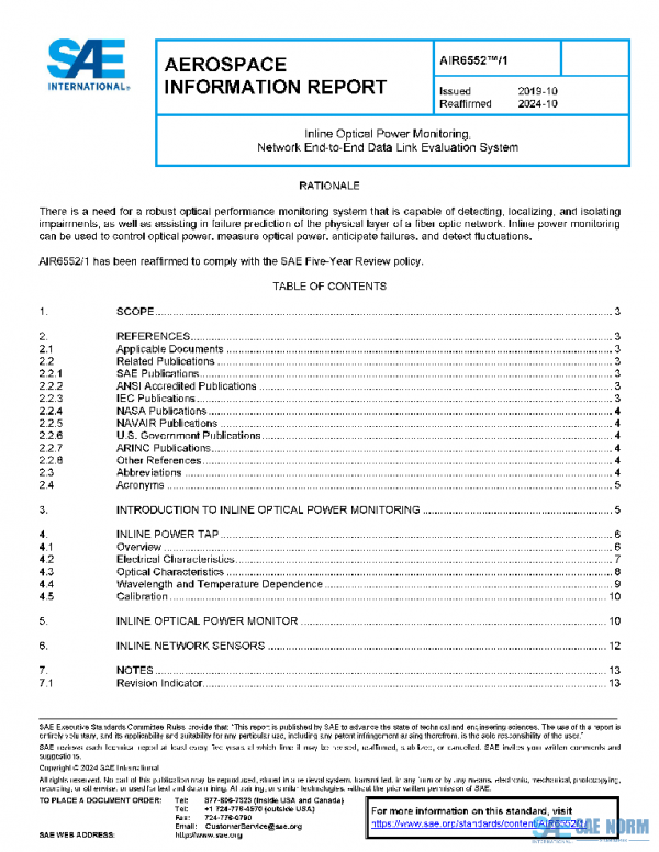 SAE AIR6552/1 PDF SAE AIR6552/1 PDF