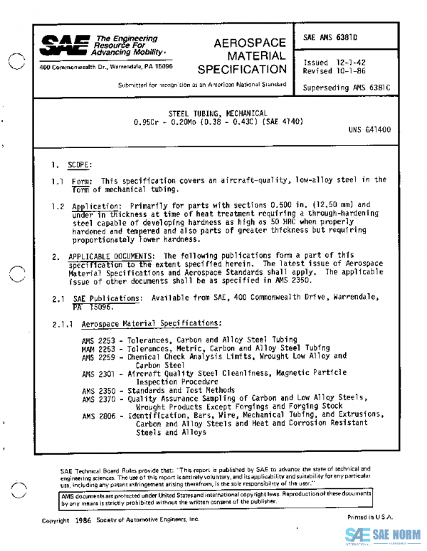 SAE AMS6381D PDF SAE AMS6381D PDF