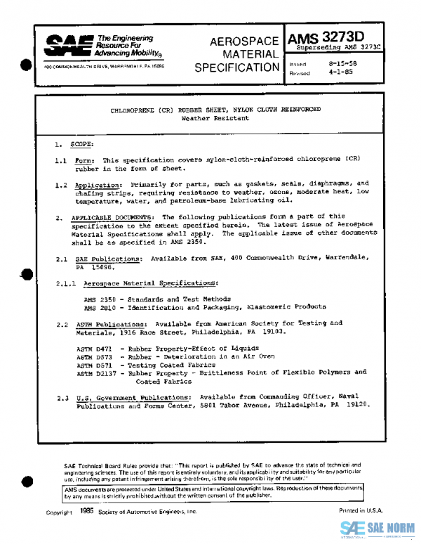 SAE AMS3273D PDF