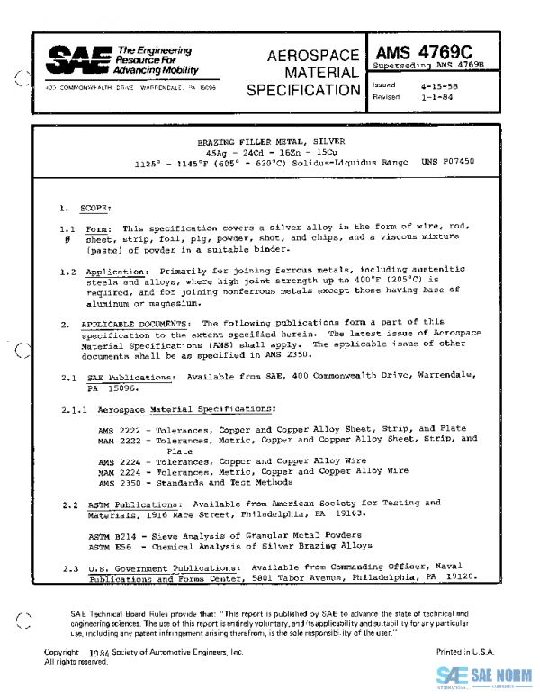 SAE AMS4769C PDF
