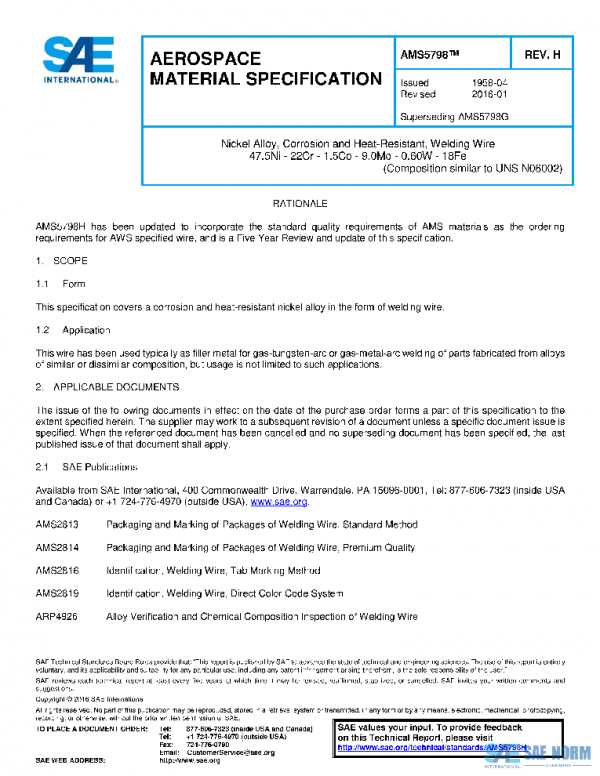 SAE AMS5798H PDF