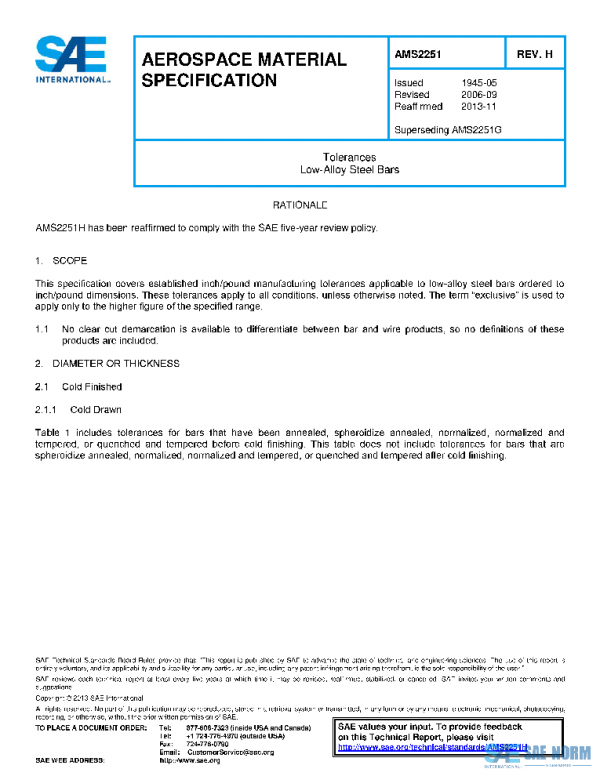 SAE AMS2251H PDF SAE AMS2251H PDF