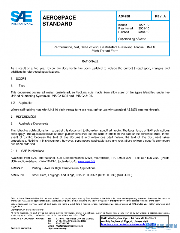 SAE AS4958A PDF SAE AS4958A PDF